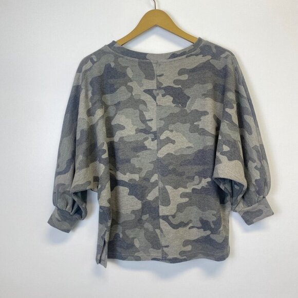 Promesa Camo Dolman Sleeve Waffle Knit Top - Picture 9 of 10